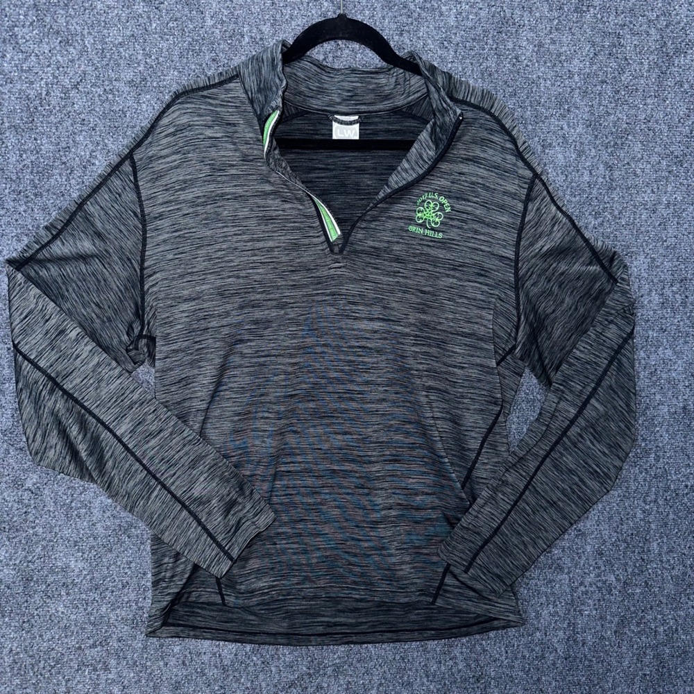 Levelwear 2017 US Open Erin Hills Golf Quarter Zip Pullover Grey Space Dye Large